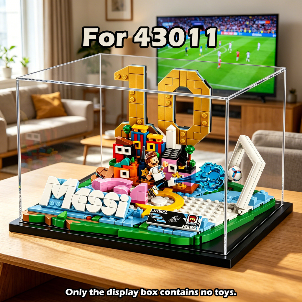 hộp mica trong suốt Acrylic Display Box Storage Case For 43011 Lionel Messi – Football Highlights Po
