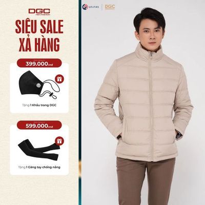 Áo khoác nam chống thấm nước DGCs 3 lớp thiết kế chần ngang vải Polyester - WAJKBB07M