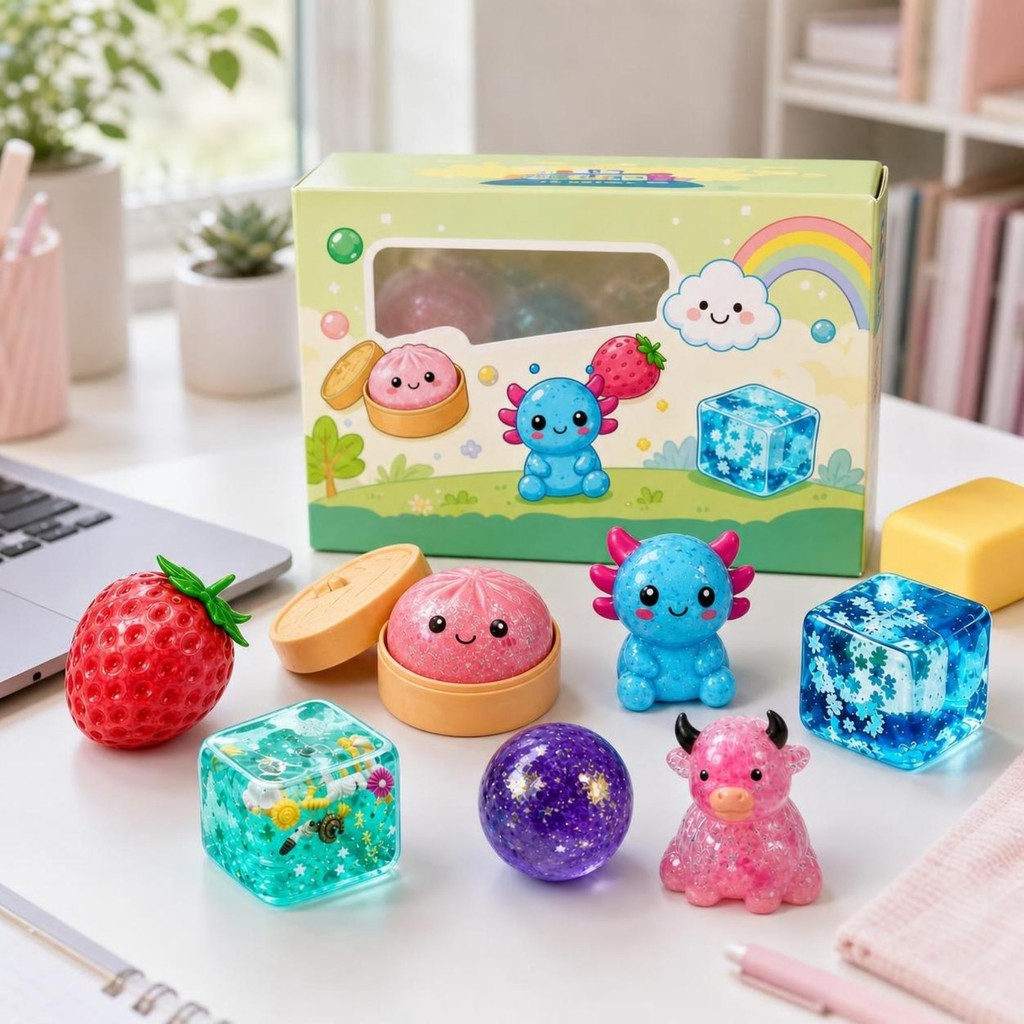 Squishy Fidget Toy Kit Tactile Squishy Đồ chơi giác quan Làm dịu niềm vui kỳ lạ cho trẻ em, lớp học,