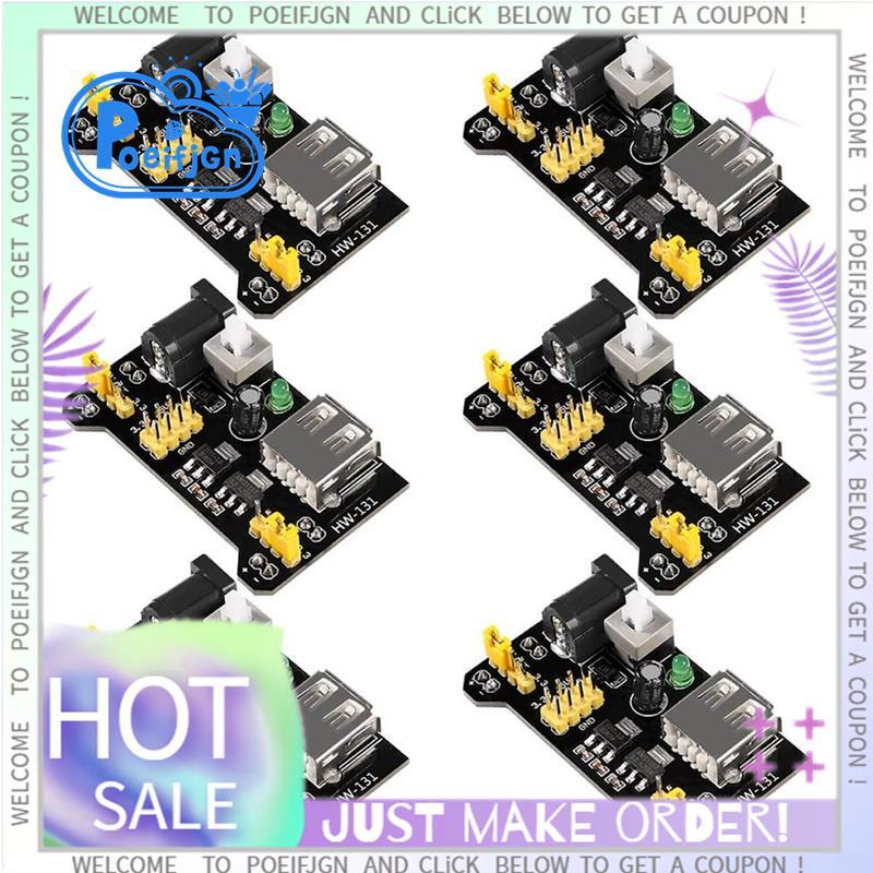 6 Chiếc 3.3V 5V MB102 Breadboard Power Supply Module DC 6.5-12V USB Cho Solderless Breadboard Mô Đun