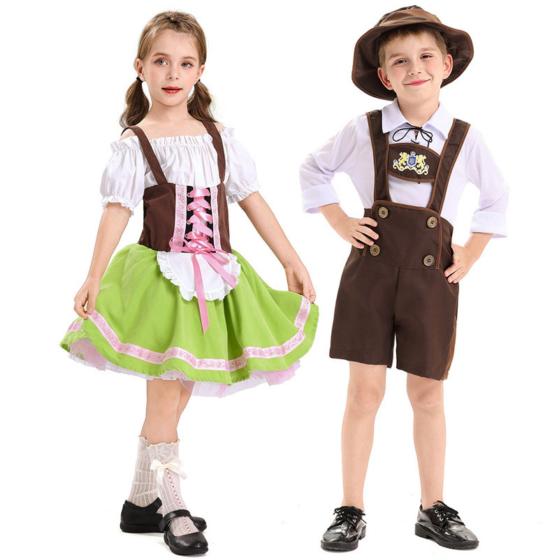Ngày Trẻ Em Quần Áo Bia Trẻ Em Munich Bavaria Truyền Thống Dân Tộc Nam Nữ Đầm Bia 0816