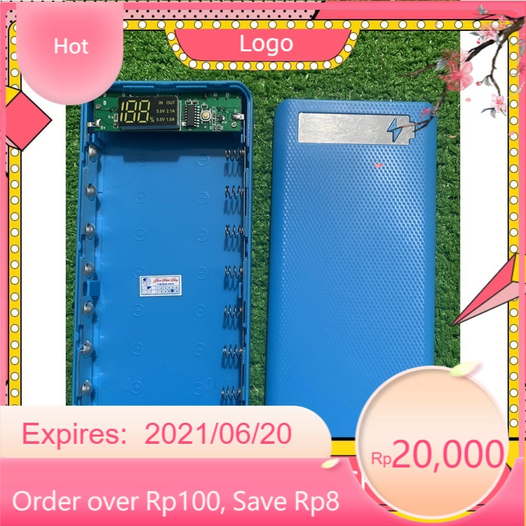 Mạch sạc dự phòng 5V2.1A + Box sạc dự phòng 8 cell pin - (Nhắn tin cho shop màu quý khách yêu cầu)