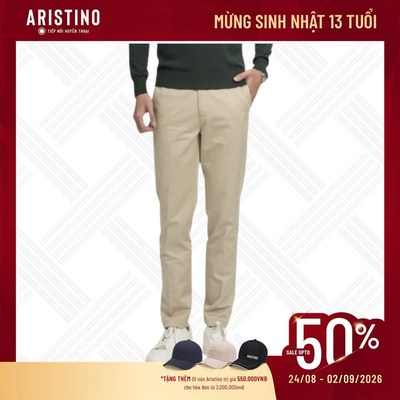 Quần kaki nam ARISTINO dáng Slim Fit thiết kế chỉn chu, lịch lãm, chất liệu CVC cao cấp - AKKR08