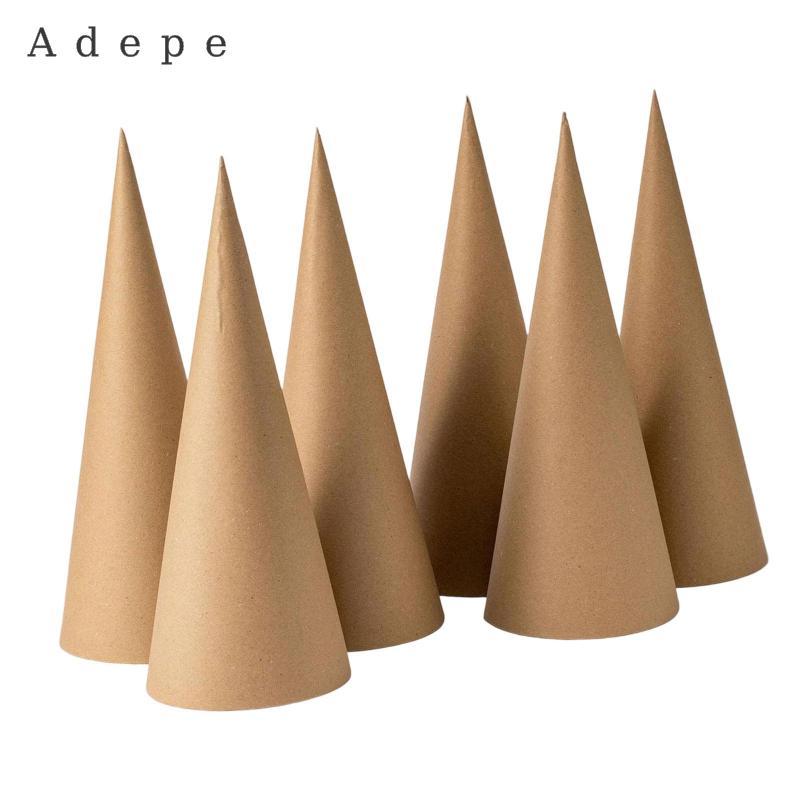 6x Giấy Kraft Mache Nón Lớp Học Halloween DIY Dự Án Nghệ Thuật Thủ Công Nón