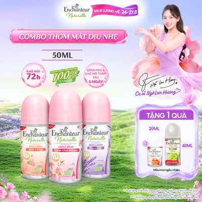 [MỚI] Lăn khử mùi tinh chất Serum Làm Sáng Da và Che Mờ Thâm sau 5 ngày - 100% thiên nhiên dịu nhẹ Enchanteur 50ml