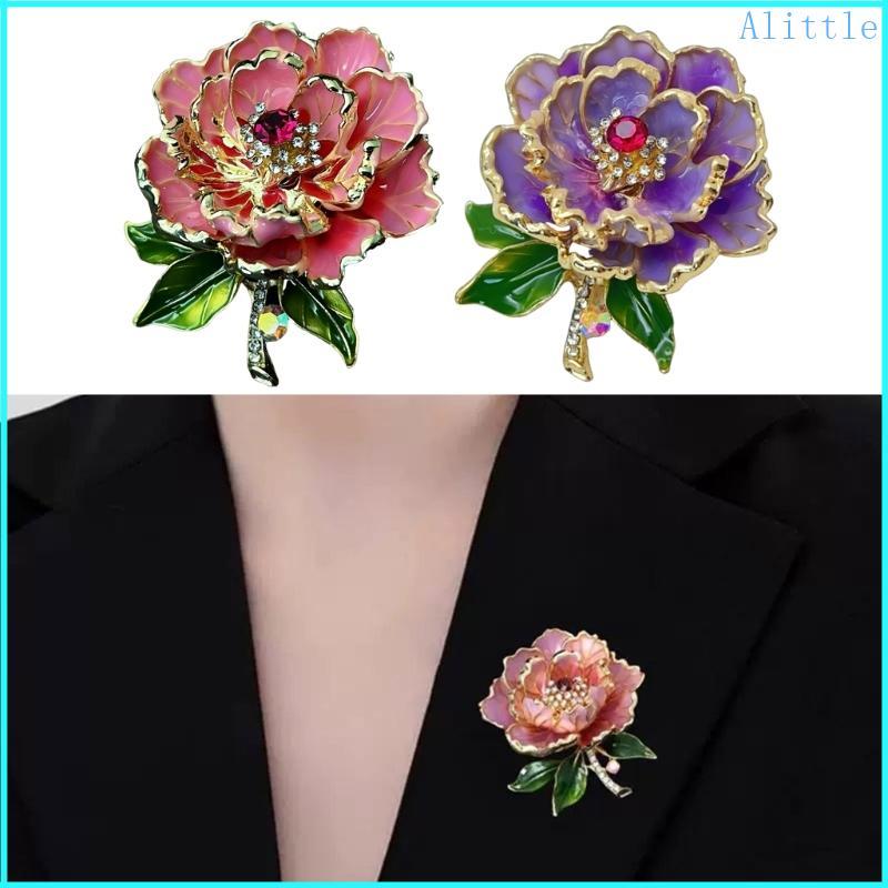 Alia Elegant Men Peony Corsage Pin Di Động Cho Váy Và Túi Phụ Kiện