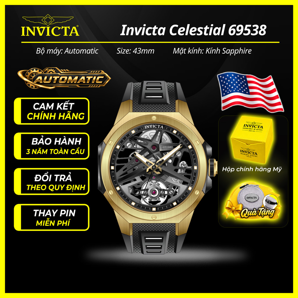 Đồng Hồ Nam Invicta Celestial 69538 43mm Chính Hãng
