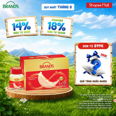 Nước yến thật BRAND'S Đường Phèn (70 ml x 6 lọ)