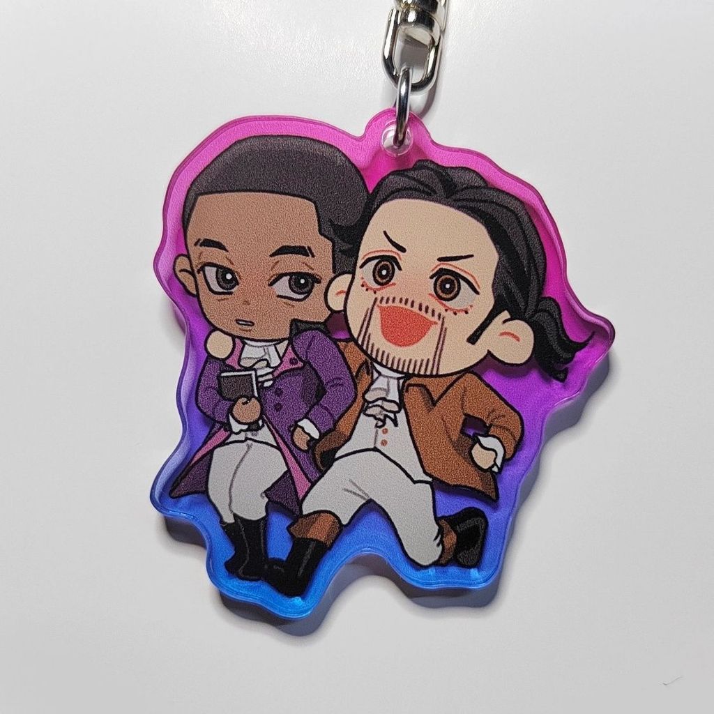 Anime Móc Khóa Nữ Hamilton Acrylic Móc Chìa Khóa Người Đàn Ông Ngộ nghĩnh Móc Khóa Mặt Dây Chuyền Tr