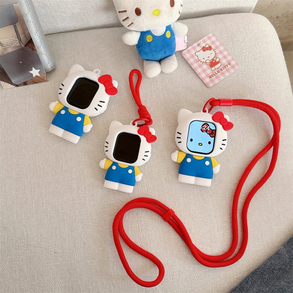 Ốp bảo vệ 3D KT Cat Apple Watch 1-8 Apple Watch S10 / SE3 Silicone iWatch Ultra 2