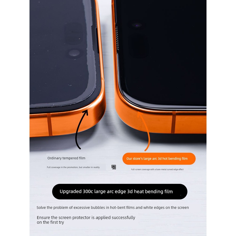 kính cường lực iphone tự dán kính cường lực kingkong chính hãng [Cạnh hồ quang lớn] Nhạc chanh Thích