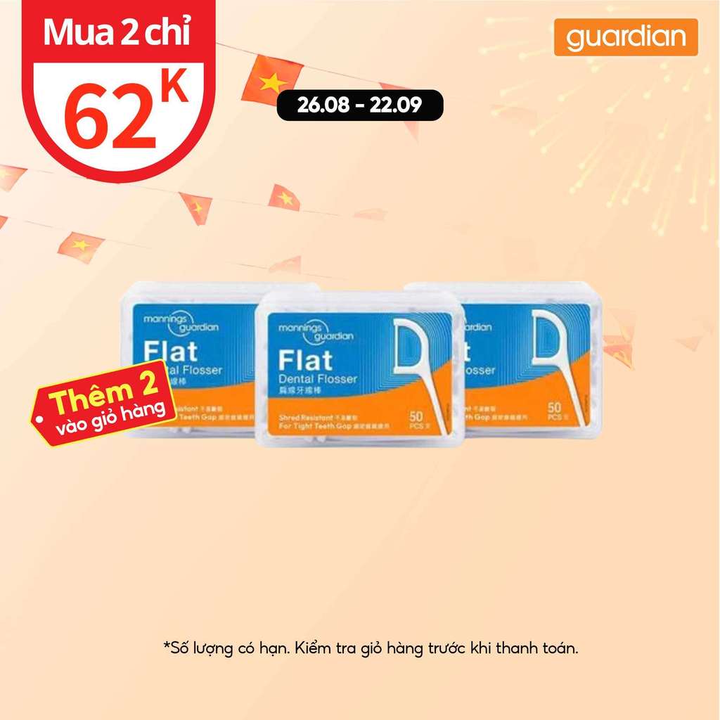 Tăm Chỉ Nha Khoa Mannings Guardian Dental Flosser 50 Cây x 3 | Guardian Việt Nam