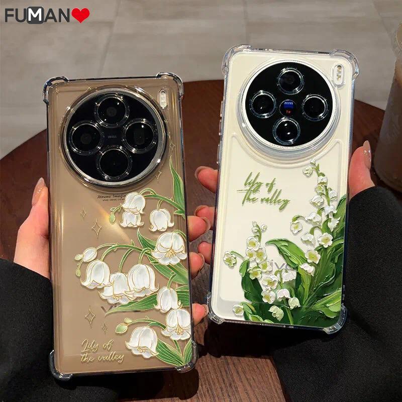 Lily of The Valley Clear Four-Corners Ốp Điện Thoại Samsung Galaxy M23 M22 M21S M21 M20 M16 M15 M14 