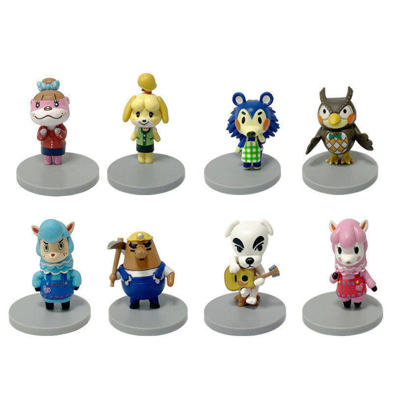 8 Cái / bộ 7cm Mới Hot Game Animal Crossing: New Horizons Q Phiên Bản Búp Bê Mini Hình Lottie Isabel