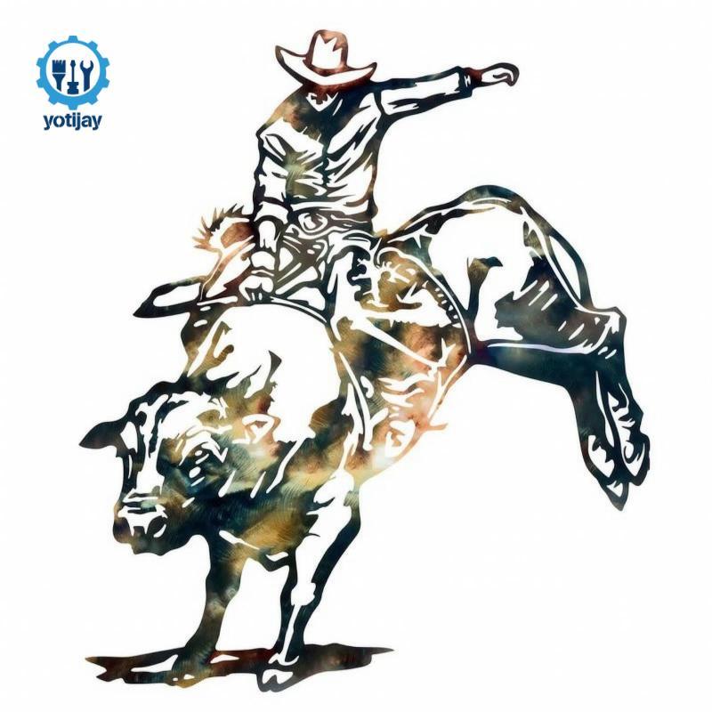 Cowboy Trang trí tường Cutout Cowboy Silhouette dành cho người hâm mộ Rodeo, Phòng khách, Lối vào