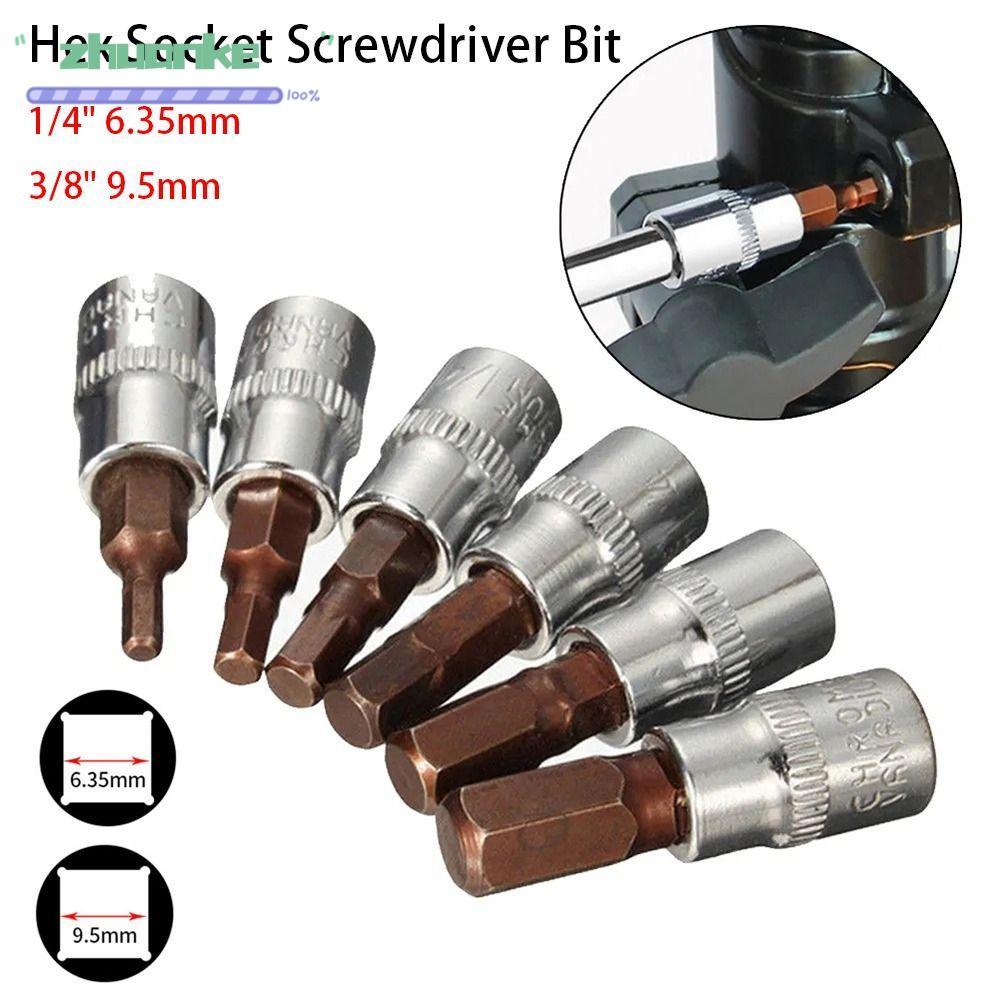 ZHUANPH 1 Cái Ổ Cắm Vuông, Bộ Phận Dụng Cụ Thủ Công Đầu Lục Giác Ổ Cắm Lục Giác Vít Bit, H3 H4 H5 H6
