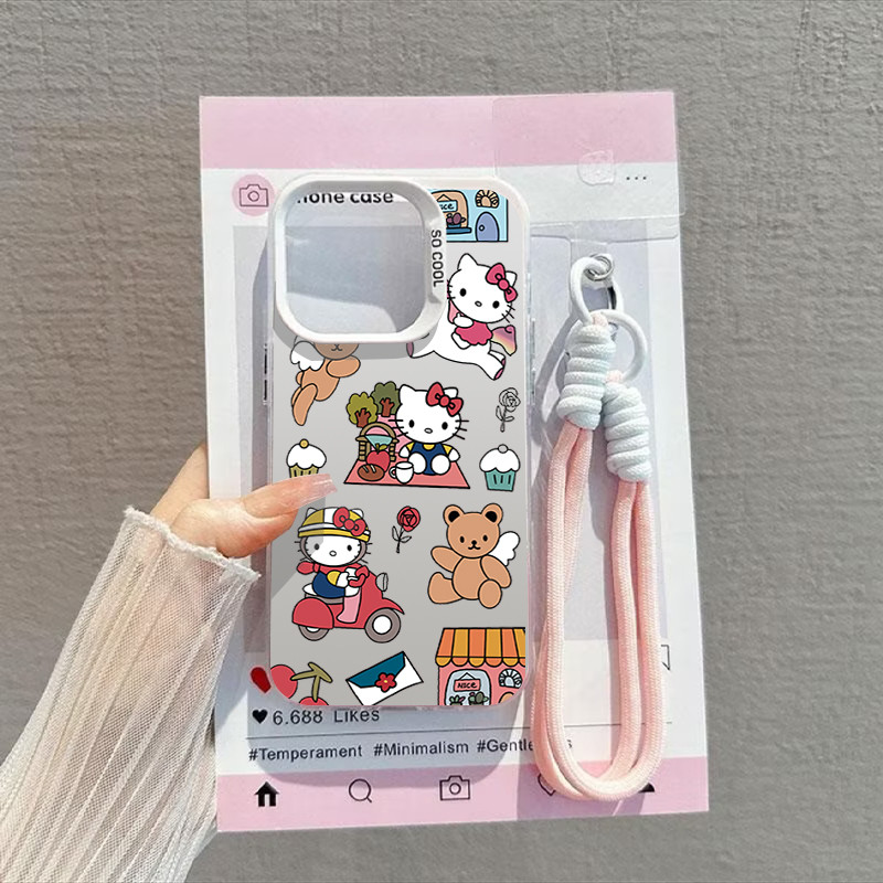 Ốp lưng Hello Kitty cute cho Apple iPhone XR,XSMax,11,12,13,14,15,16,17 Pro Max chính hãng bền.