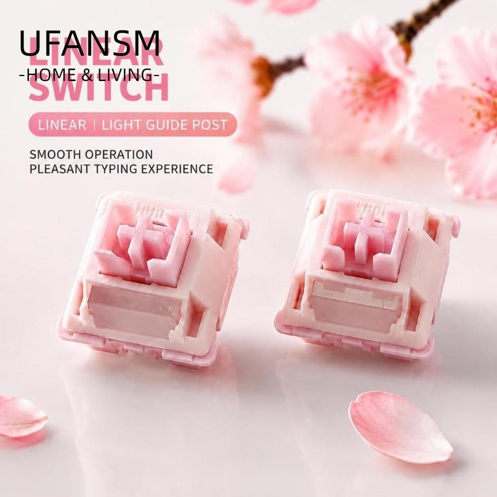 UFASM 10 CÁI Công tắc cơ khí tùy chỉnh, Công tắc bàn phím cơ tuyến tính hướng dẫn ánh sáng 5 chân, P