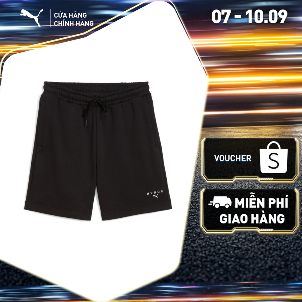 Quần Đùi Tập Luyện PUMA Nam x HYROX SWEAT SHORT Black Màu Đen
