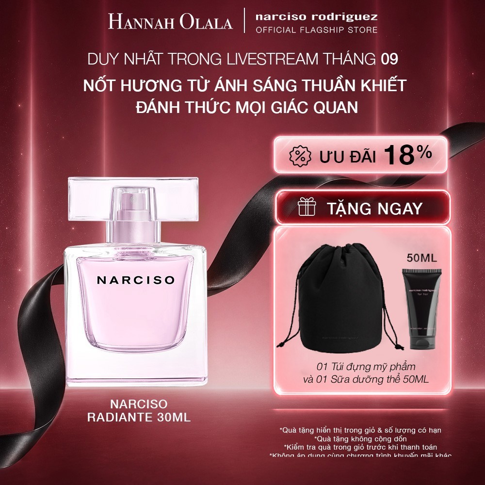 [HANNAH] Nước Hoa nữ Narciso Rodriguez Narciso EDP Radiante 30ml