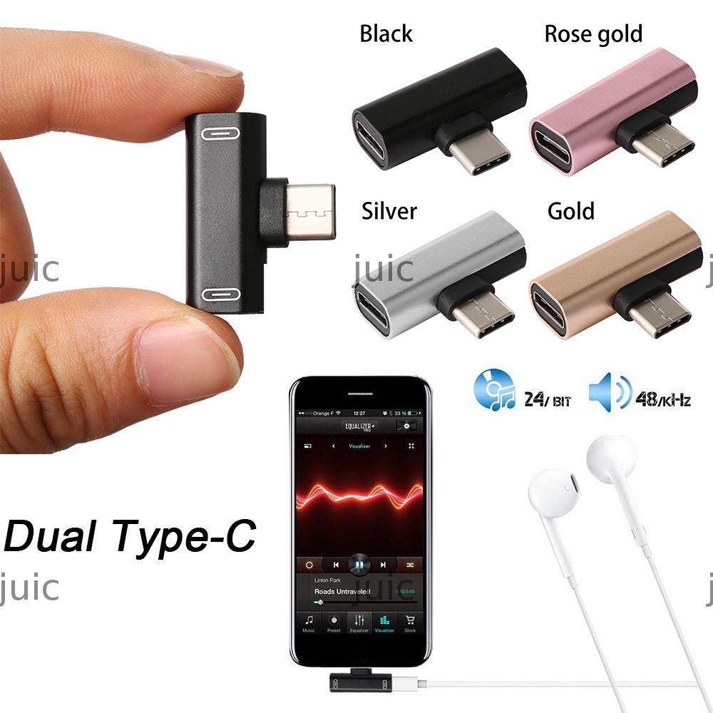 Giắc cắm tai nghe kim loại Mini USB C Bộ chuyển đổi âm thanh JUIC cho S10 S9 Huawei Mate20