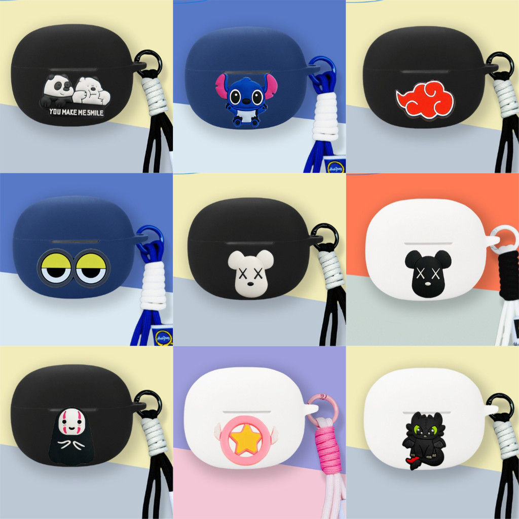 Suitable for EDIFIER Comfo Bass Pro Case Cartoon Panda Cute Lanyard Silicone Soft Case Shockproof Sh