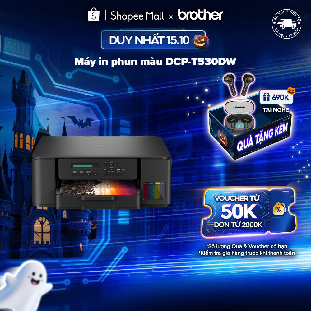 Máy in phun màu đa năng Brother DCP-T530DW