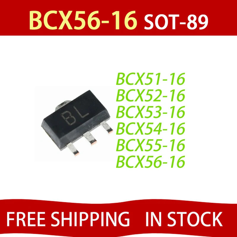 5 chiếc BXC56-16 SOT-89 BXC56 BXC51-16 BXC52-16 BXC53-16 BCX54-16 BCX55-16 SOT89 bóng bán dẫn NPN 1A