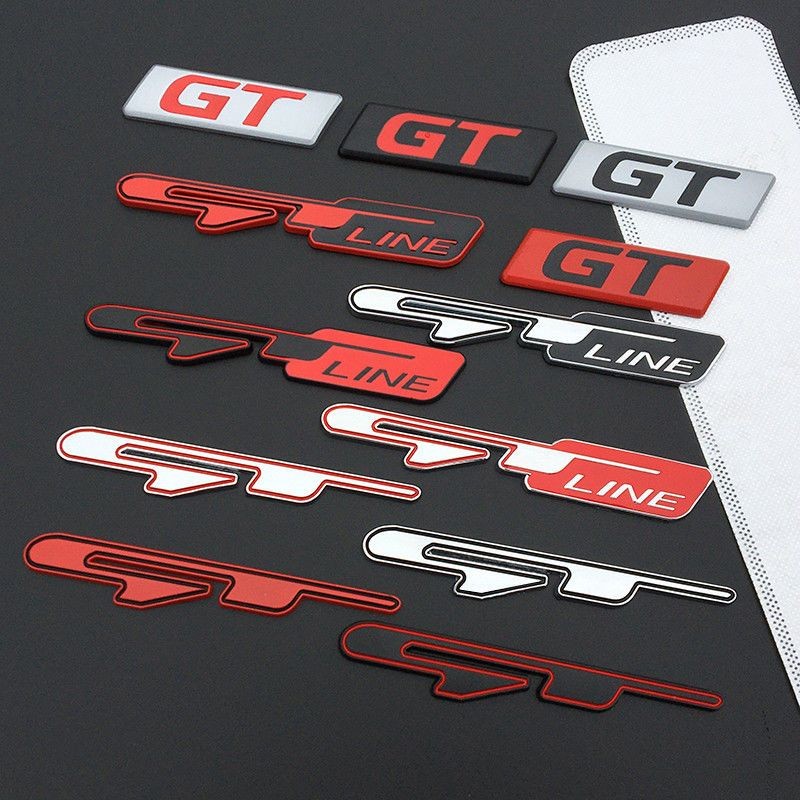 Nhãn Dán Kim Loại Xe Ô Tô Logo Nhãn Dán Đuôi Logo Miếng Dán Chữ Thích Hợp Cho KIA Sorento GT LINE GT