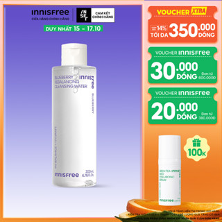 Nước tẩy trang cân bằng giữ ẩm da innisfree Blueberry Rebalancing Cleansing Water 200 mL
