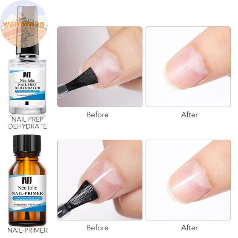 Warmwing 15ml Nail Primer Nail Prep Dehydrate Base Top Coat Gel Sơn móng tay Không cần đèn LED UV Na