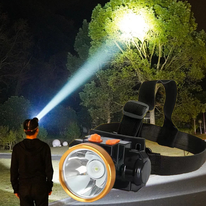 Đèn pin đội đầu siêu sáng 80W Đèn phin đội đầu Siêu chống thấm nước Đèn pin đội đầu