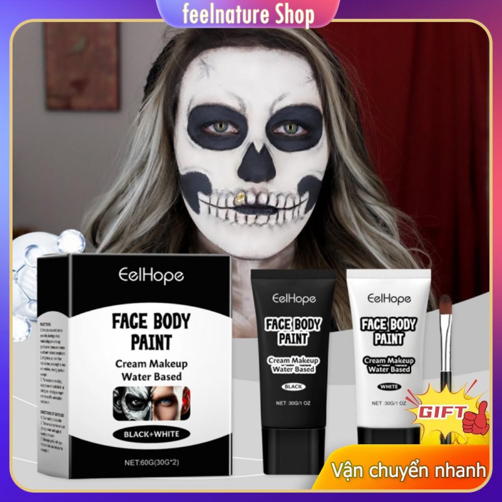 【Quà Tặng Miễn Phí】EELHOPE 3 Miếng Kem Nền đen Trắng Che Khuyết điểm Phấn Phủ Màu Cà Phê đen Hiệu ứn