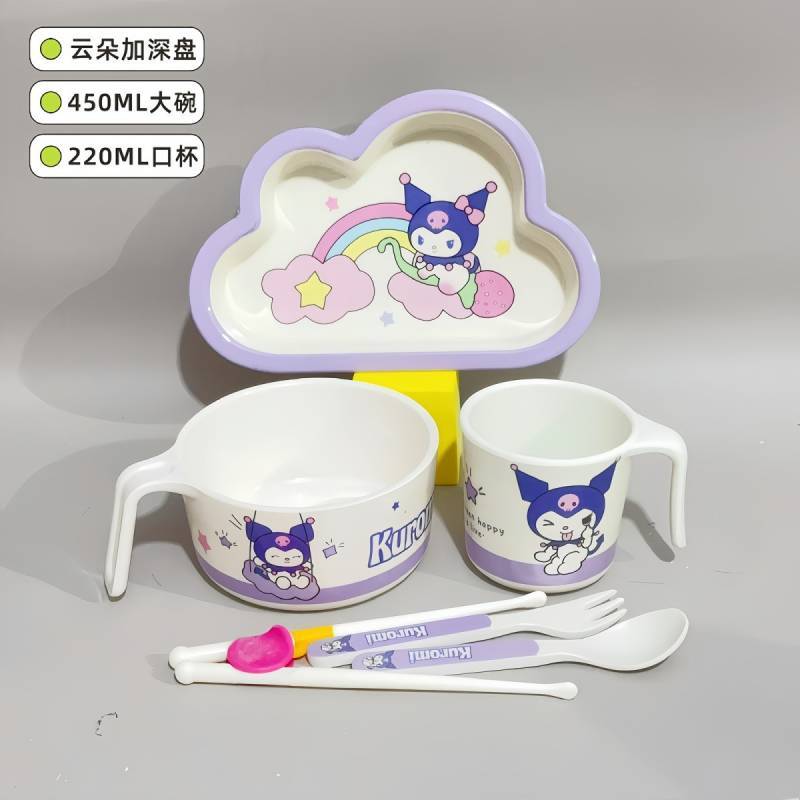 Children's Tableware Plate and Bowl Cup Set Clow M Bowl Clow M Tableware Set of Solid Food Bowl iqPJ