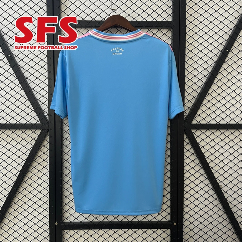 【 SFS 】 Áo Thể Thao Cao Cấp 2025 Inter Miami Jersey Bóng Đá Áo Sơ Mi Nam Người Hâm Mộ Phiên Bản S-4X