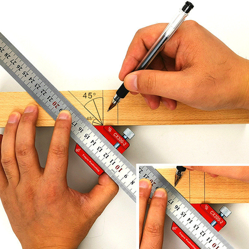 CX300-2 Chế Biến Gỗ Scribing Thước Đo Dụng Cụ Scribing Protractor Chế Biến Gỗ Dụng Cụ Đo Chế Biến Gỗ