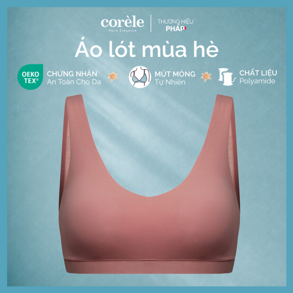 XẢ KHO SIZE S (32/70/75A) | Áo Bra Thể Thao Nữ Mút Mỏng Không Gọng, Co Giãn 4 Chiều – OEKO-TEX | COR