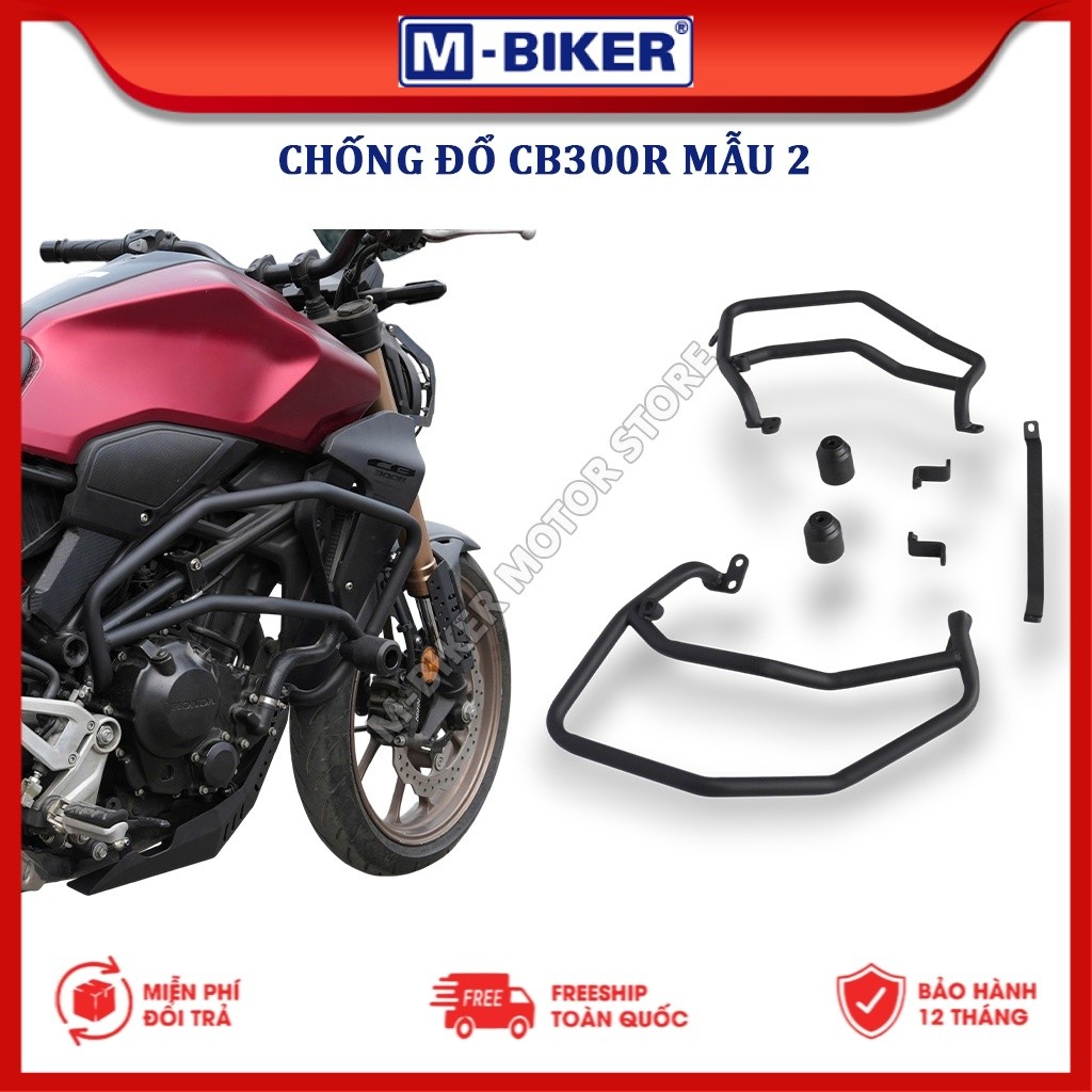 M-Biker | Chống đổ CB300R, Khung chống đổ CB300R, Chống đổ kèm gù CB300R - Mẫu 2