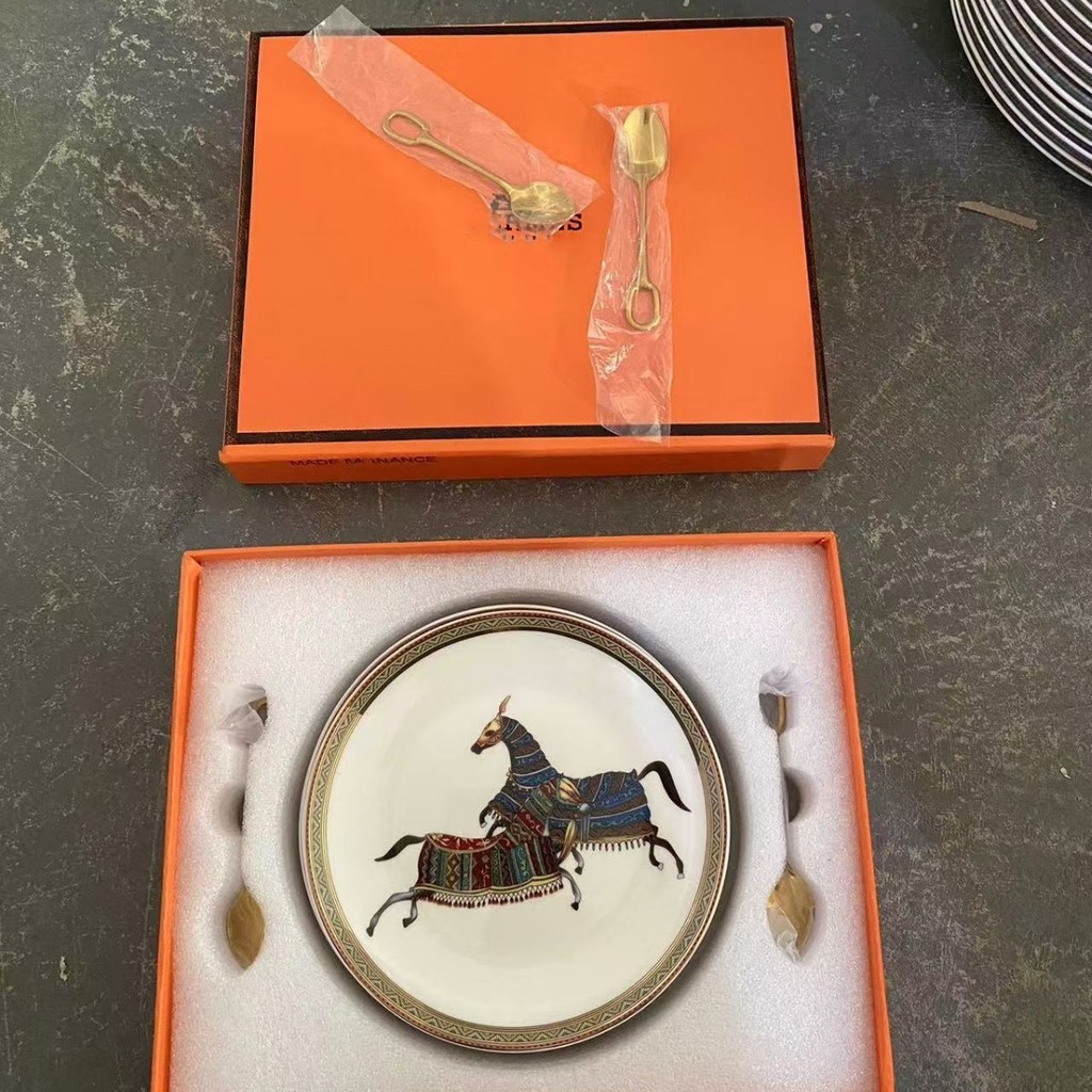 CQAG Steak Plate Set Ceramic Household Sunshine Series Dessert Plate Set Western Dinnerware