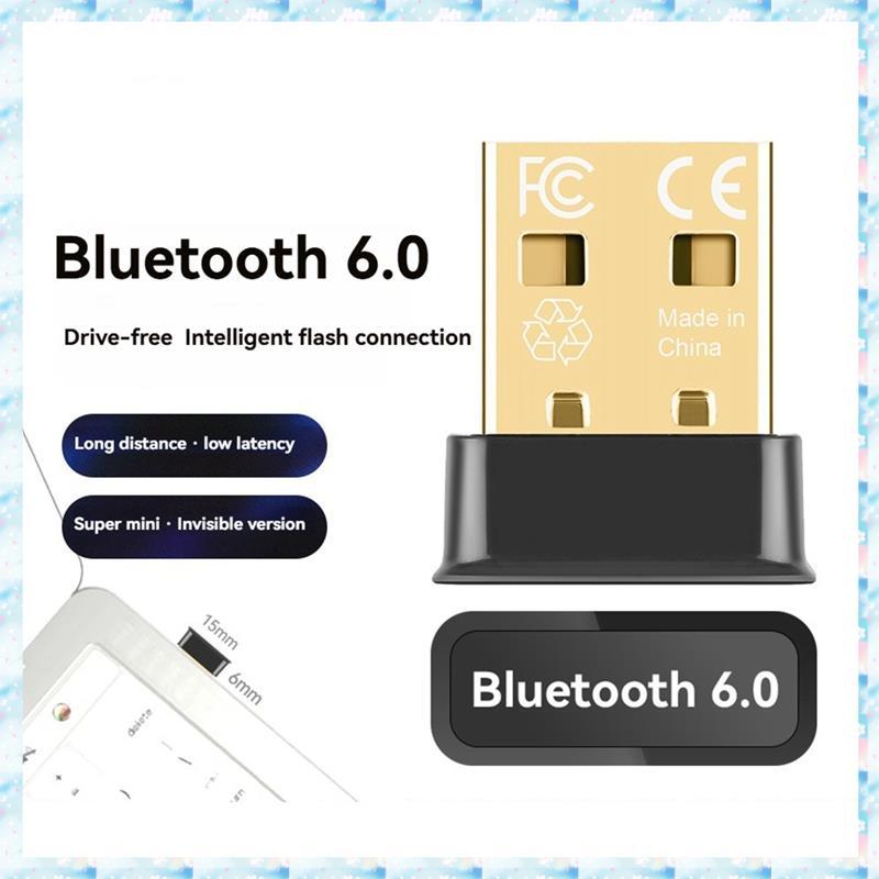[R Q M U] Bộ chuyển đổi Bluetooth USB Bluetooth 6.0 Dongle cho PC Bộ thu phát Bluetooth USB cho bàn 