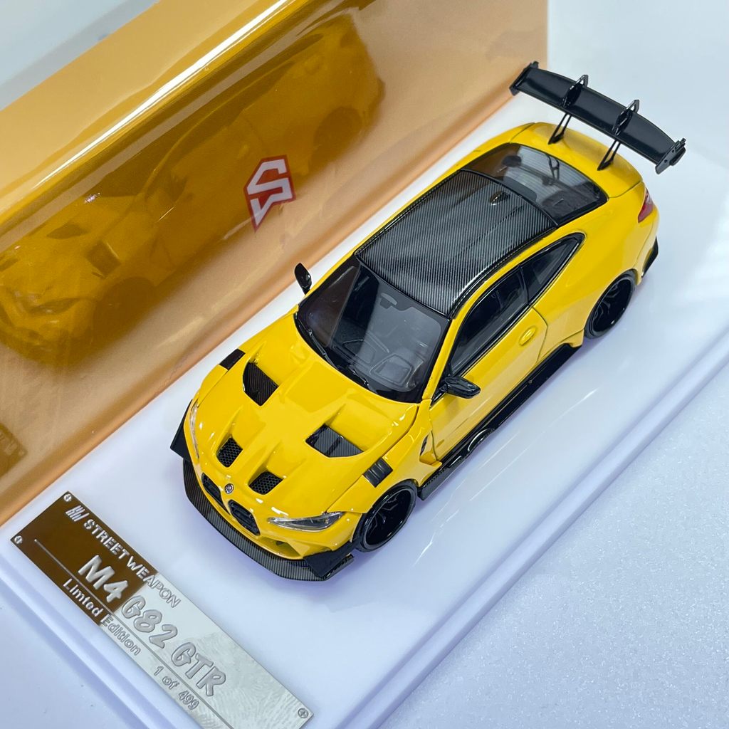 SW 1 / 64 BMW M4 G82 GTR Hợp Kim Vàng Diecast Xe Mô Hình Đồ Chơi Quà Tặng Sinh Nhật