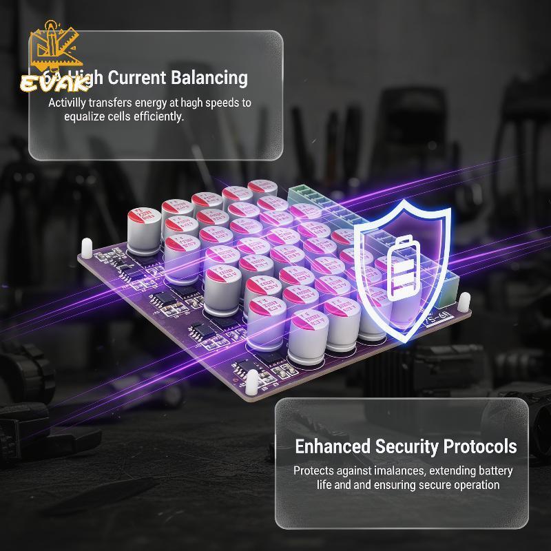 Alittlesetrtu 6A Hybrid Active BMS Equalizationponent 3S đến 17S Hiệu suất ổn định cho Lifepo4 18650