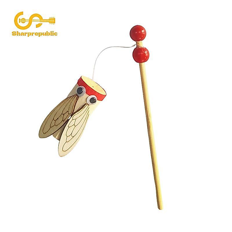 Sharprepublic Gỗ truyền thống Trung Quốc Cicada Đồ chơi Cicada Máy tạo âm thanh Cicada Thí nghiệm kh