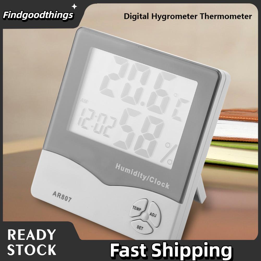 Findgoodthings Nhiệt kế đo độ ẩm Cảm biến thông minh AR807 Độ ẩm nhiệt độ kỹ thuật số với cảm biến c
