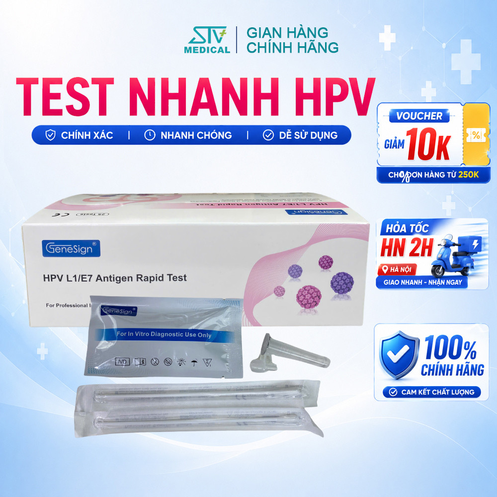 Test HPV Nữ Genesign - Bộ Kit Xét Nghiệm HPV Tại Nhà Độ Nhạy Cao