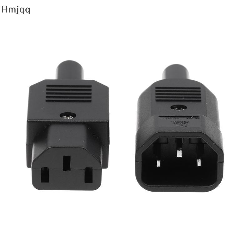 Hmjqq 1PC 16A 250V thẳng Cáp cắm kết nối C13 C14 nữ nam cắm rewirable Power Connector 3 pin AC Ổ Cắm