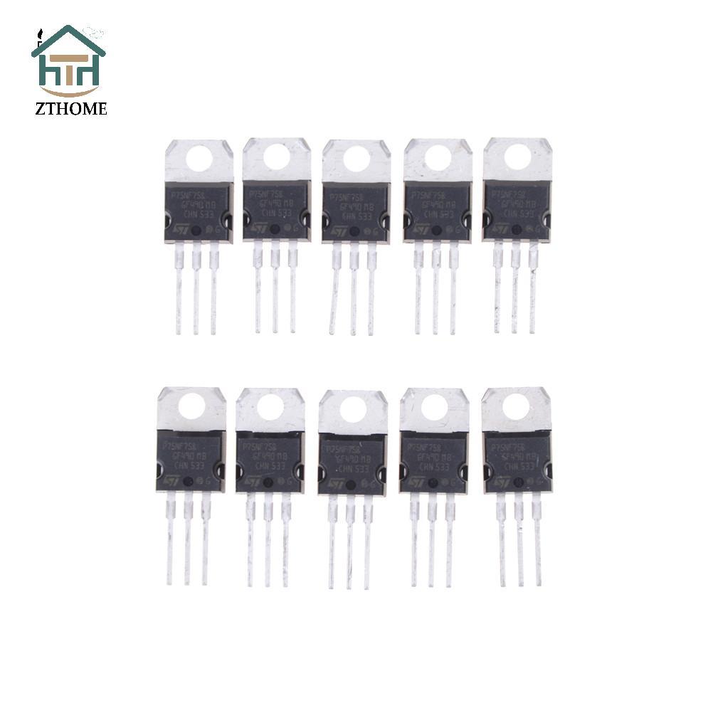 [ZTHOME] 10 CÁI P75NF75 P75N75 STP75NF75 TO-220 bóng bán dẫn oril