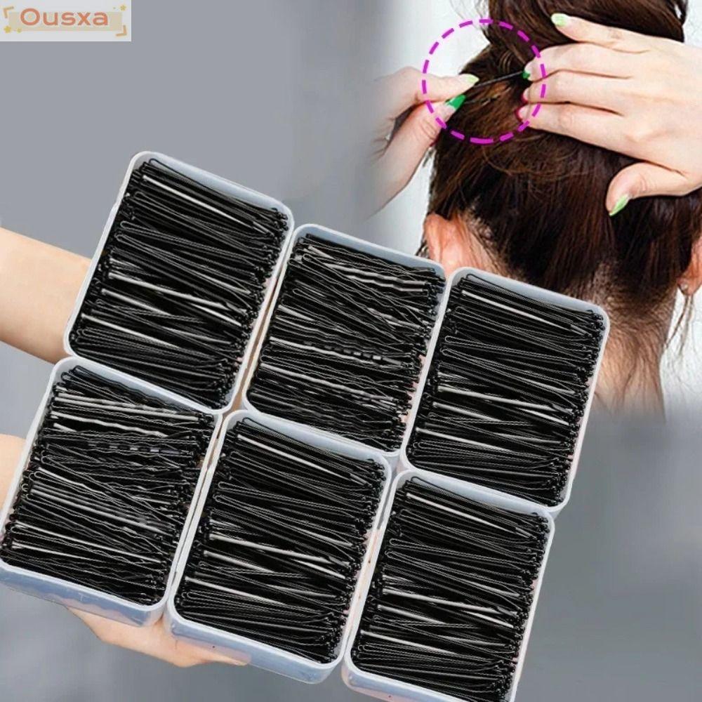 OUSXA 60 / 240 Kẹp Tóc Đen, Kẹp Tóc Nữ Hình Chữ U Vô Hình, Kẹp Tóc Sóng BB