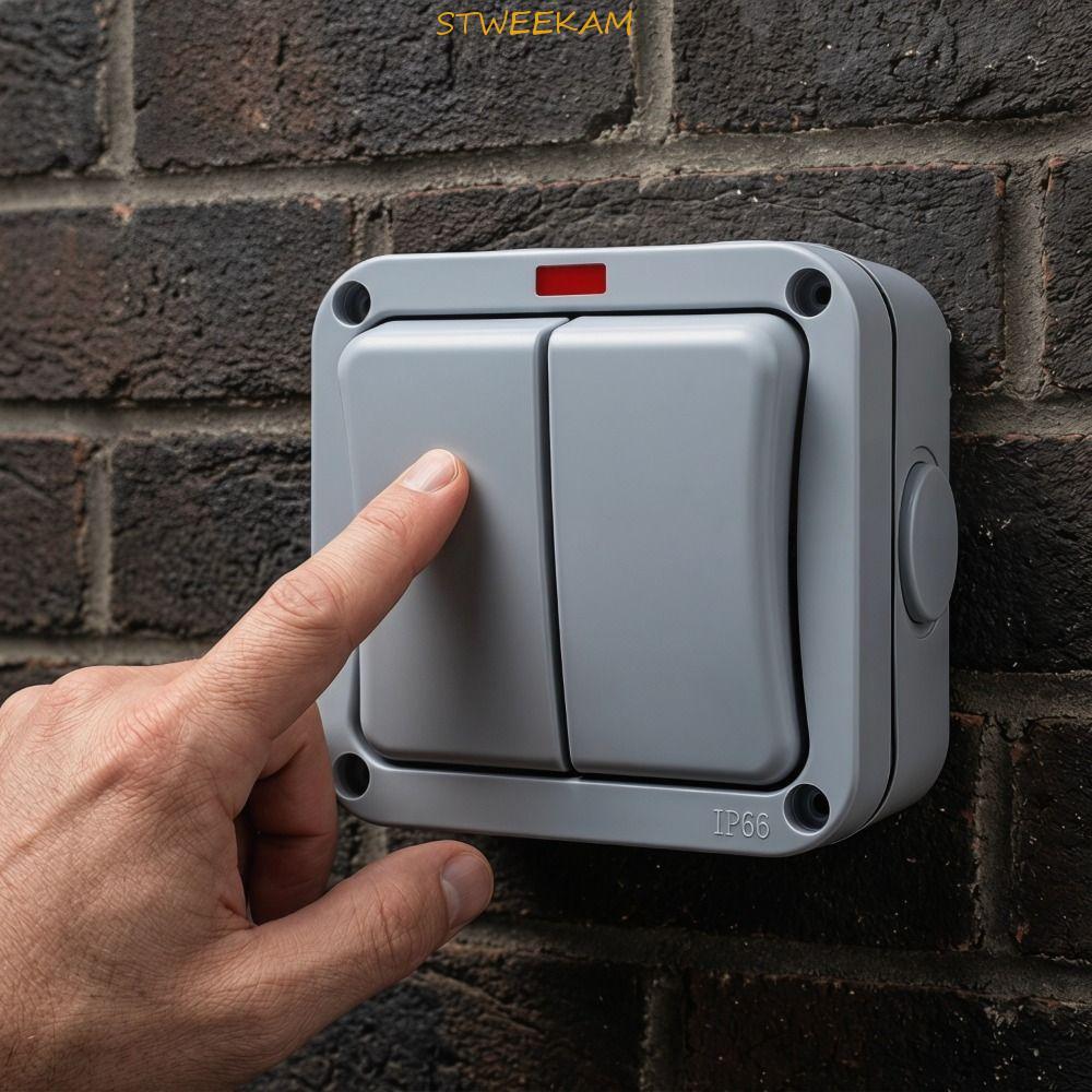 Công tắc ngoài trời STWEEKAM IP66, Công tắc tường sân vườn chống nước chống bụi IP66 chống nước chịu