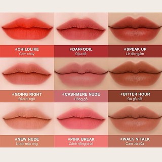 [NHẬP KHẨU] Son kem lì mịn màng như nhung 3CE Velvet Lip Tint